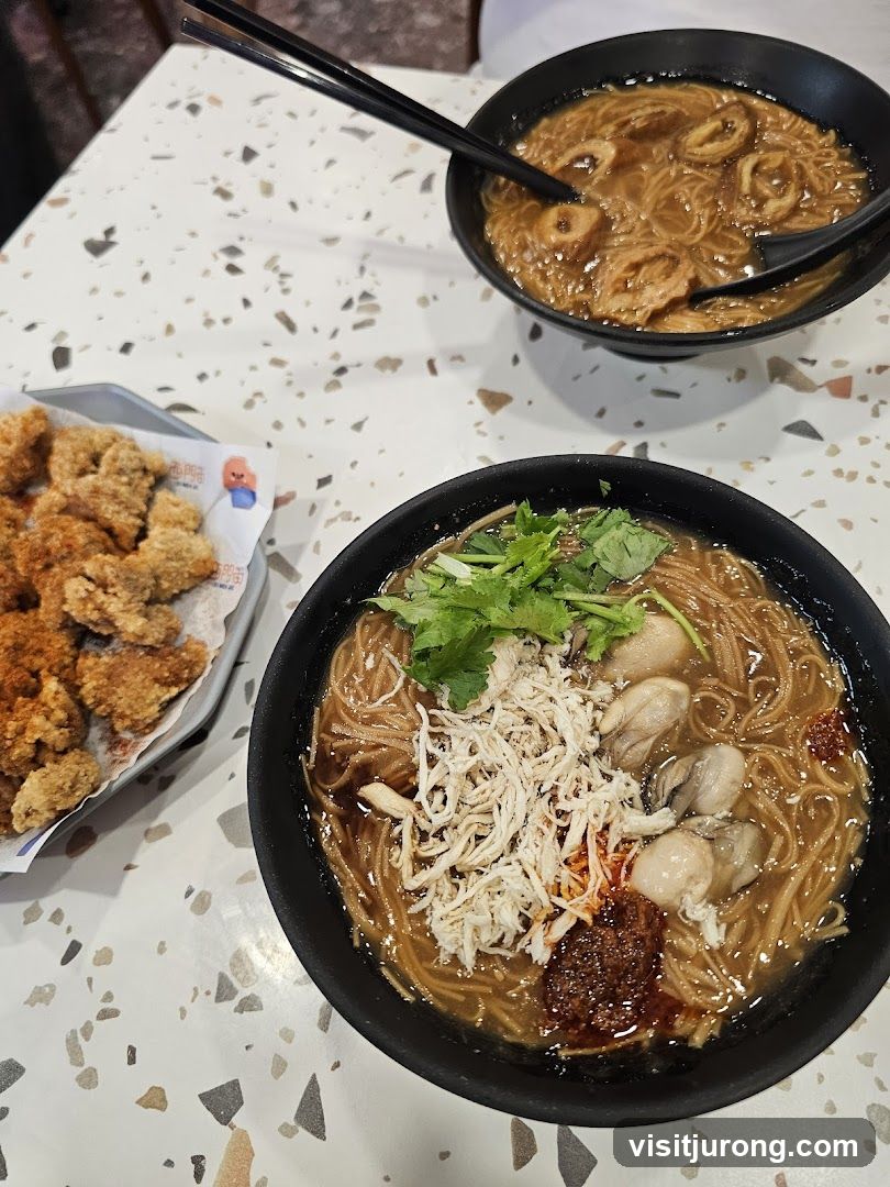 Noodle Soup and Fried Chicken Bites