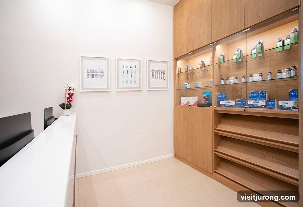Reception Area with Display Cabinet