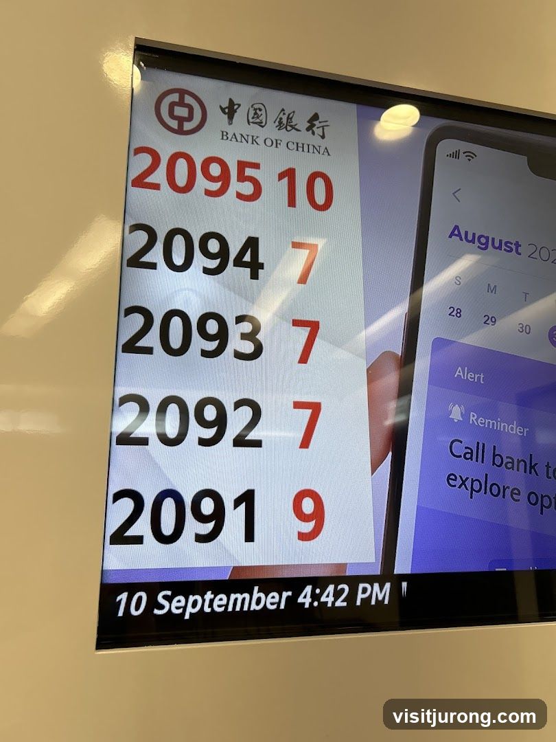 Bank of China Queue Display
