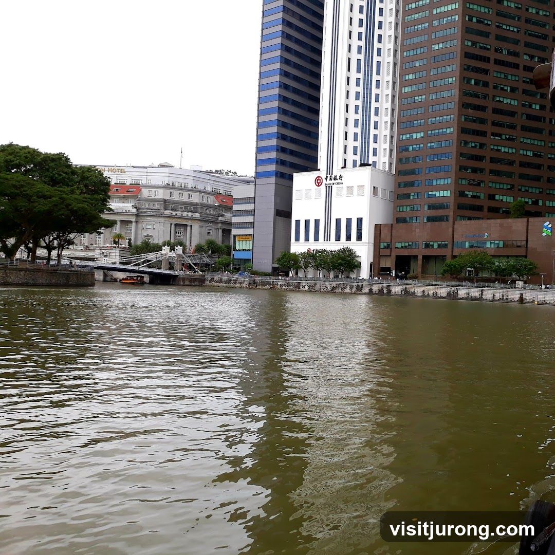 Cityscape with River and Buildings