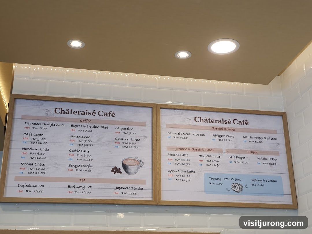 Châteraisé Café Menu