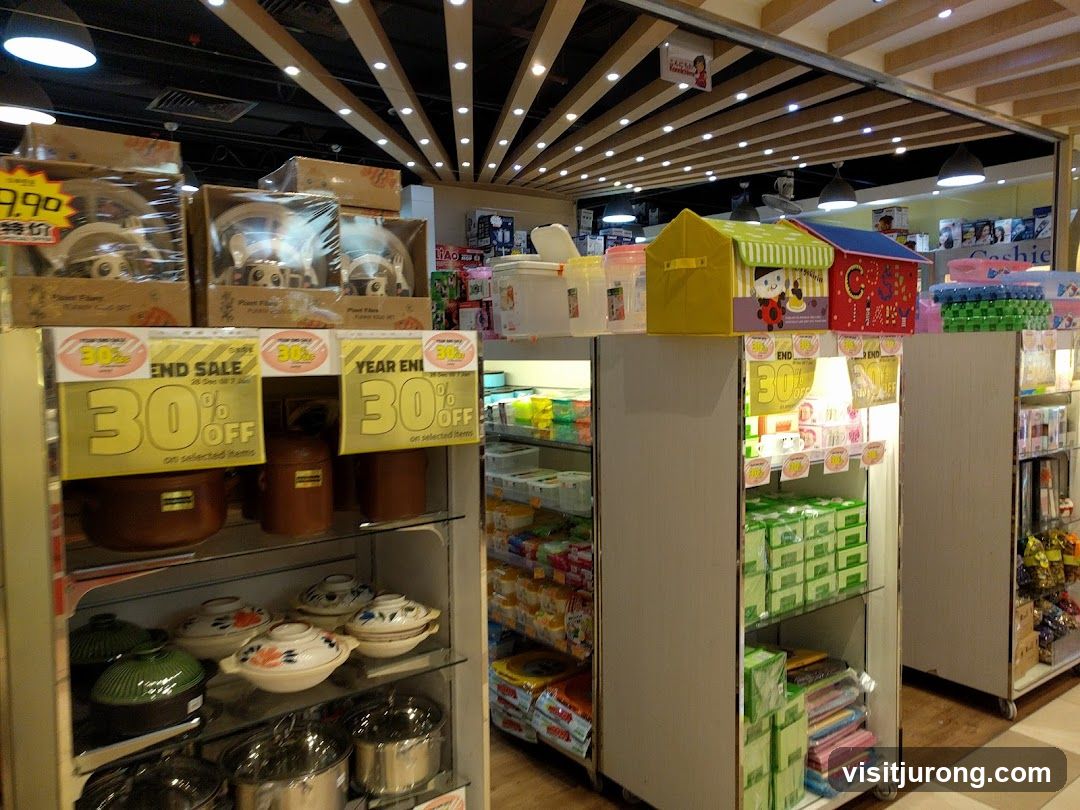 Store Display with Sale Signs