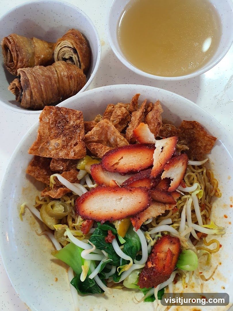 Noodles with Char Siu and Fried Tofu Skin