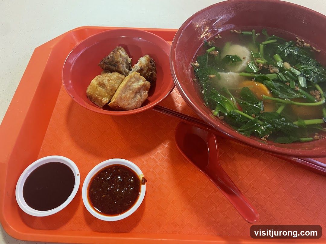 Soup with Fried Items and Dips