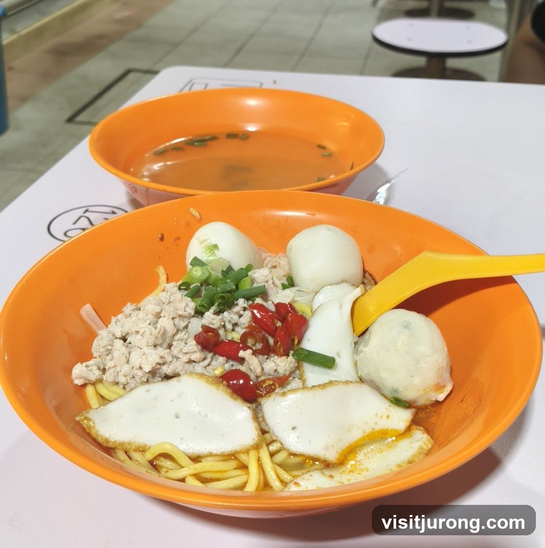 Noodles with Fish Balls and Minced Meat