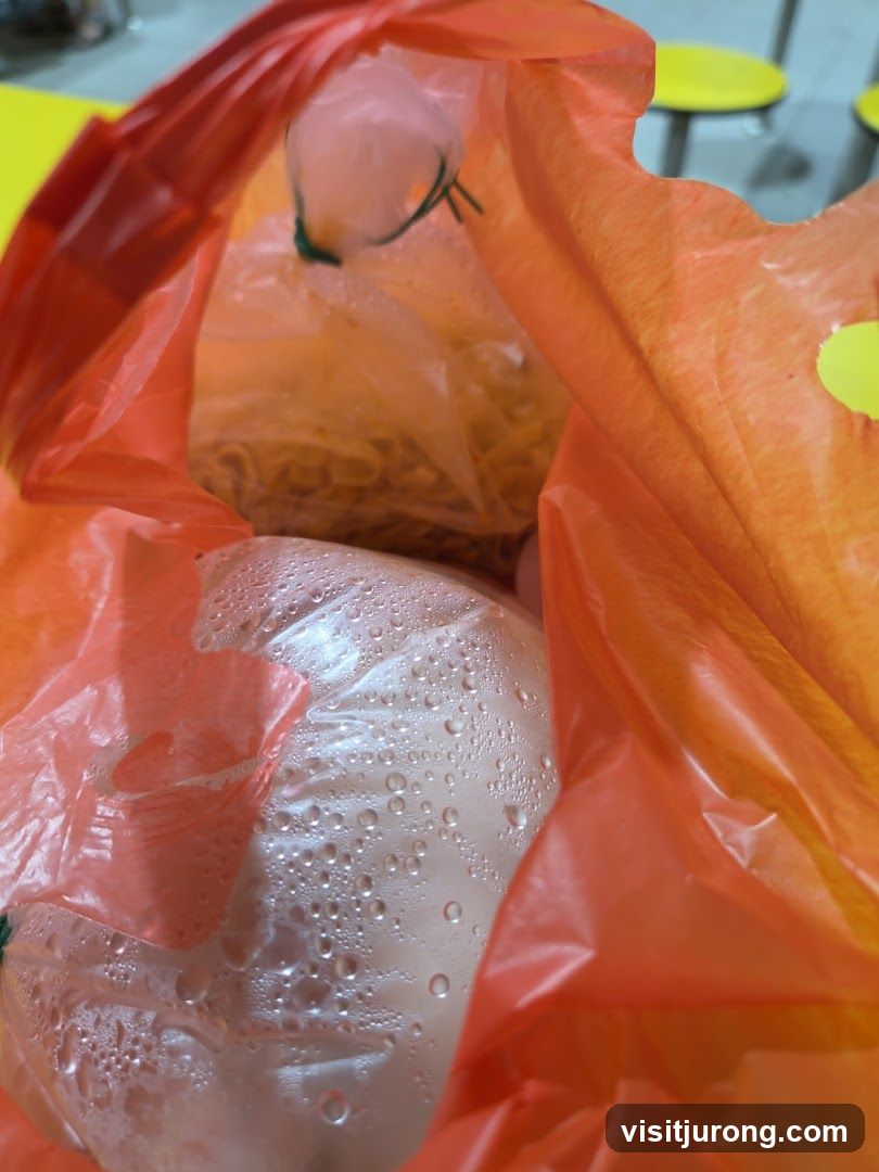 Takeaway Food in Plastic Bags