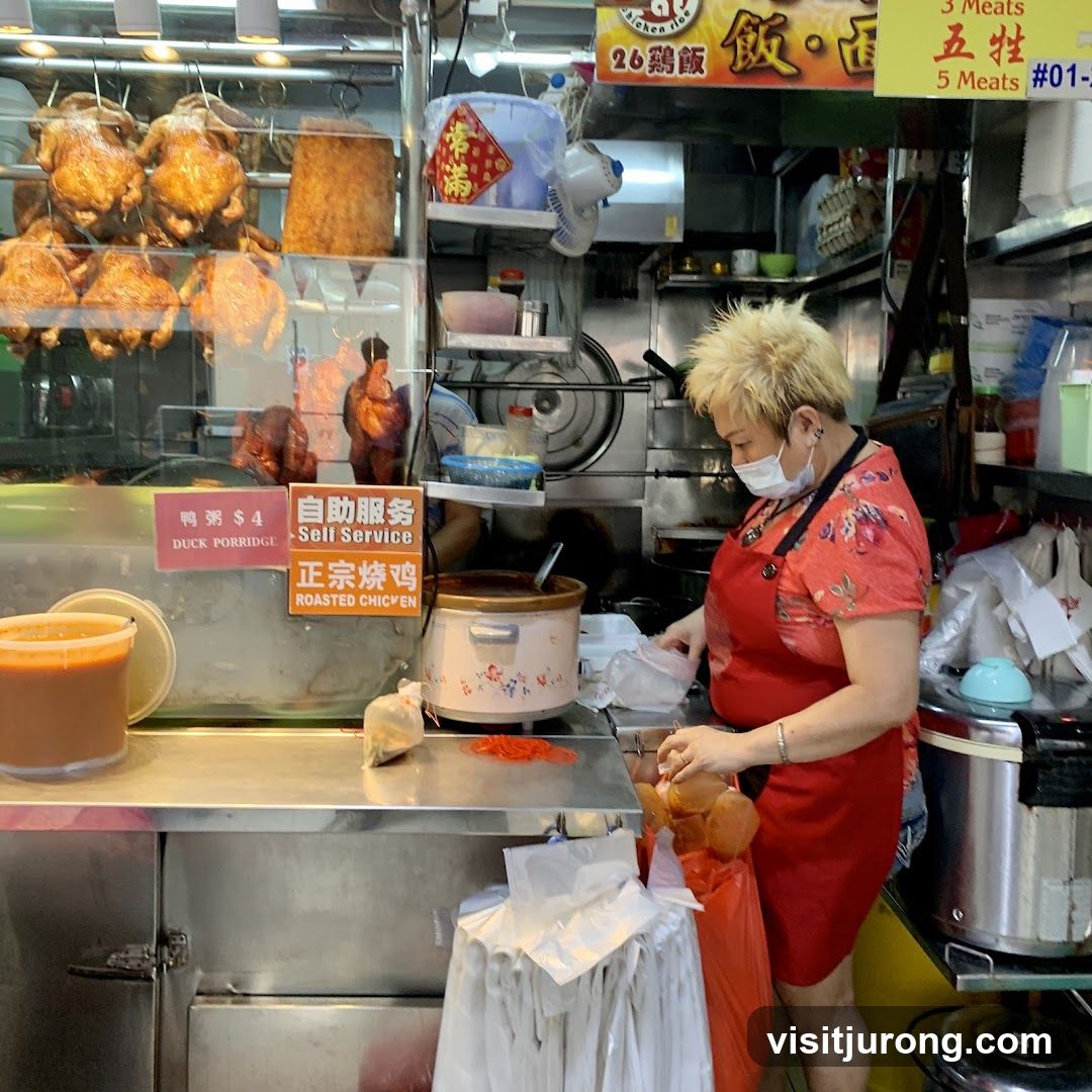Food Stall with Roasted Chickens