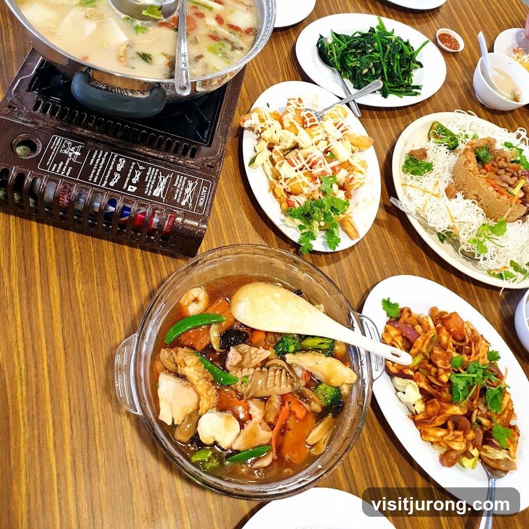 Table with various dishes
