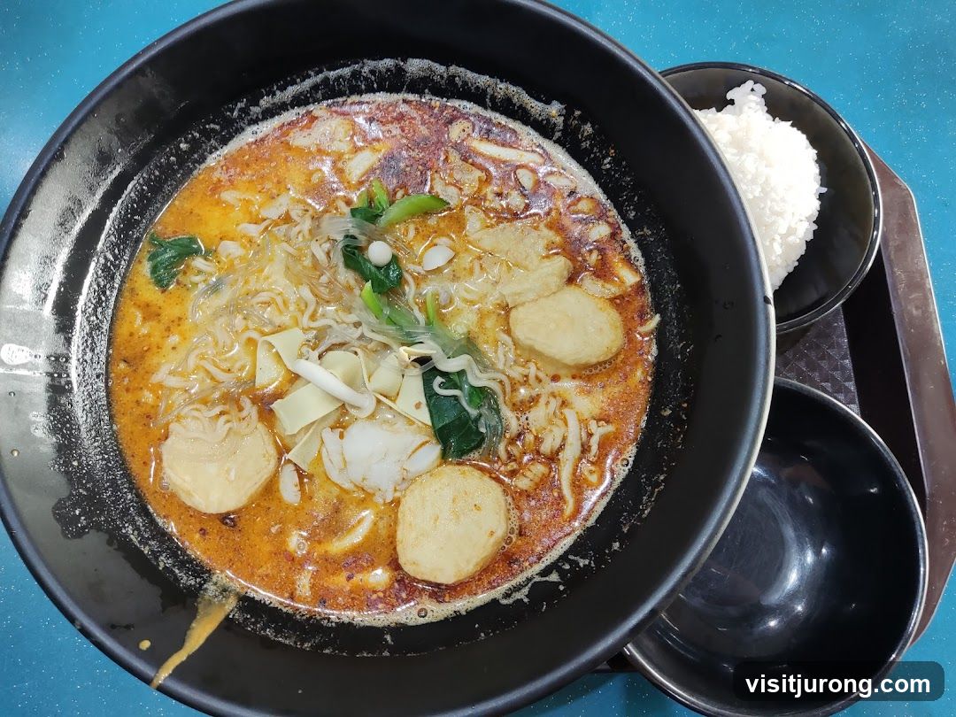 Spicy Noodle Soup with Rice