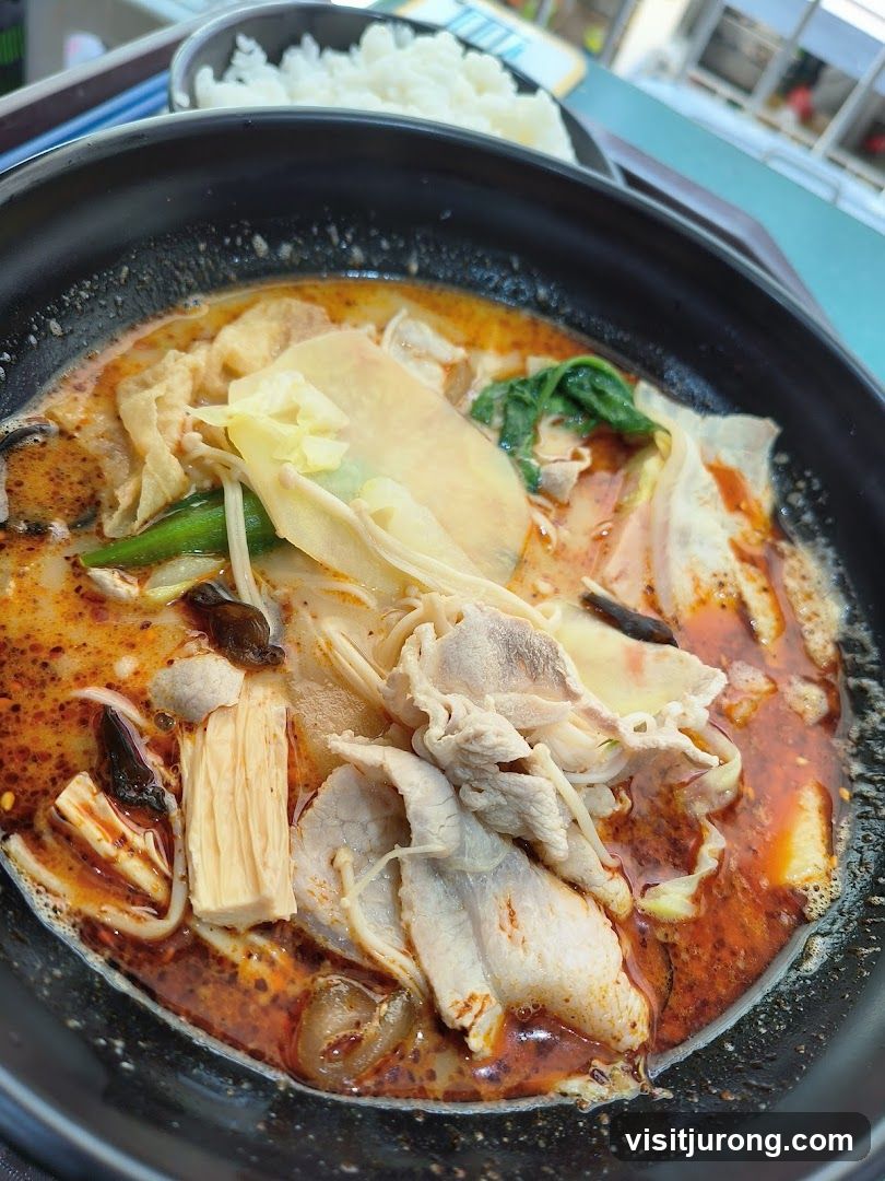 Spicy Hot Pot with Pork and Vegetables