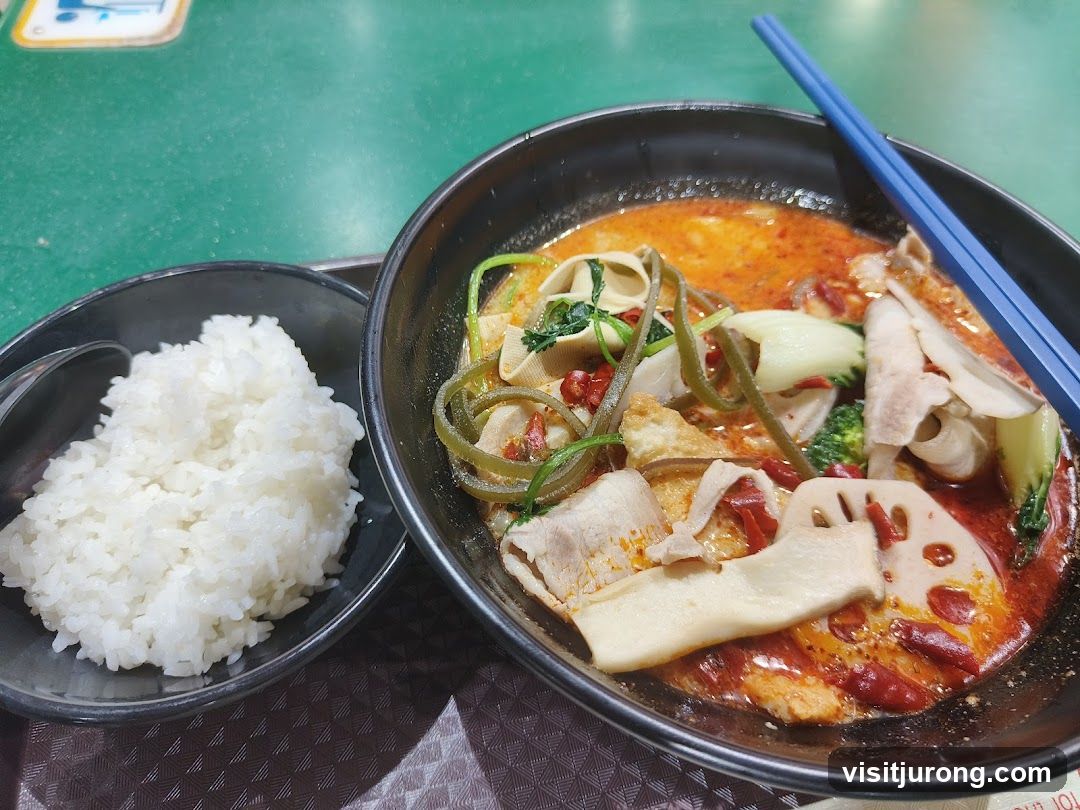 Spicy Noodle Soup with Rice