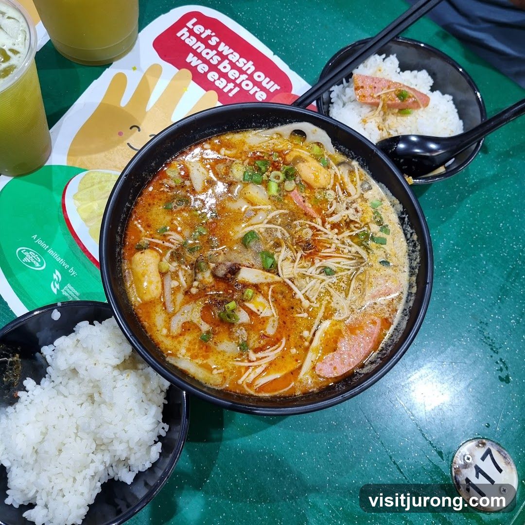 Spicy Noodle Soup with Rice