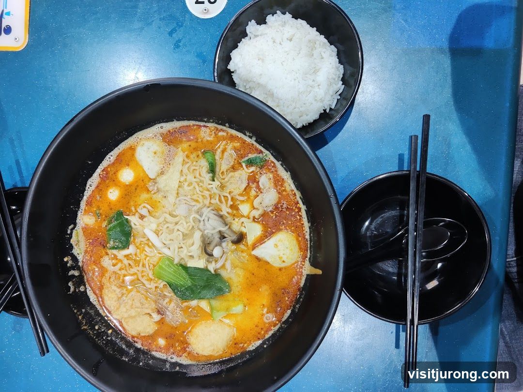 Spicy Noodle Soup with Rice