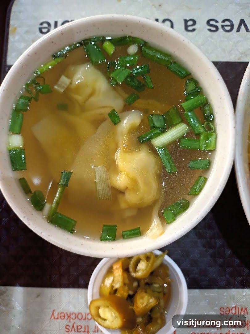 Wonton Soup with Pickled Peppers