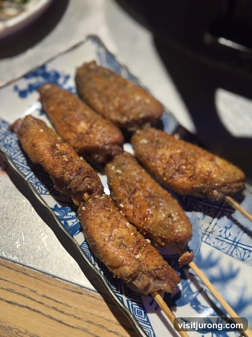 Spicy Chicken Wings Skewers