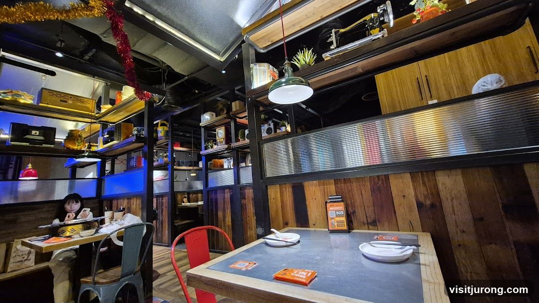 Restaurant Interior with Retro Decor