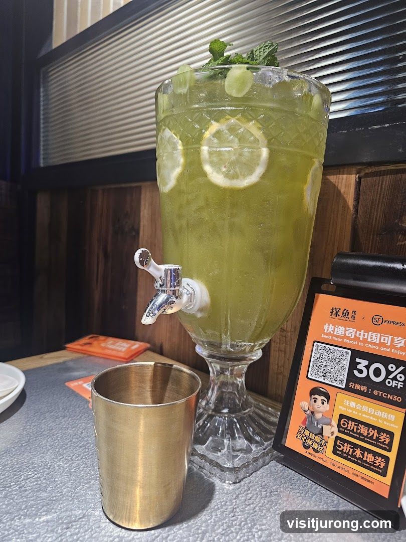 Beverage Dispenser with Promotional Sign