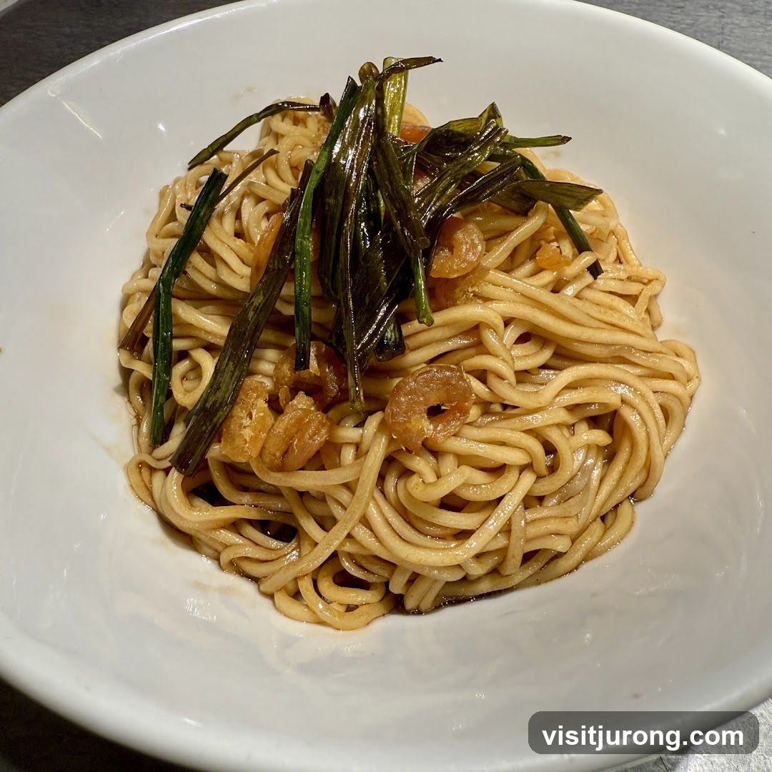 Noodles with Scallions and Shrimp