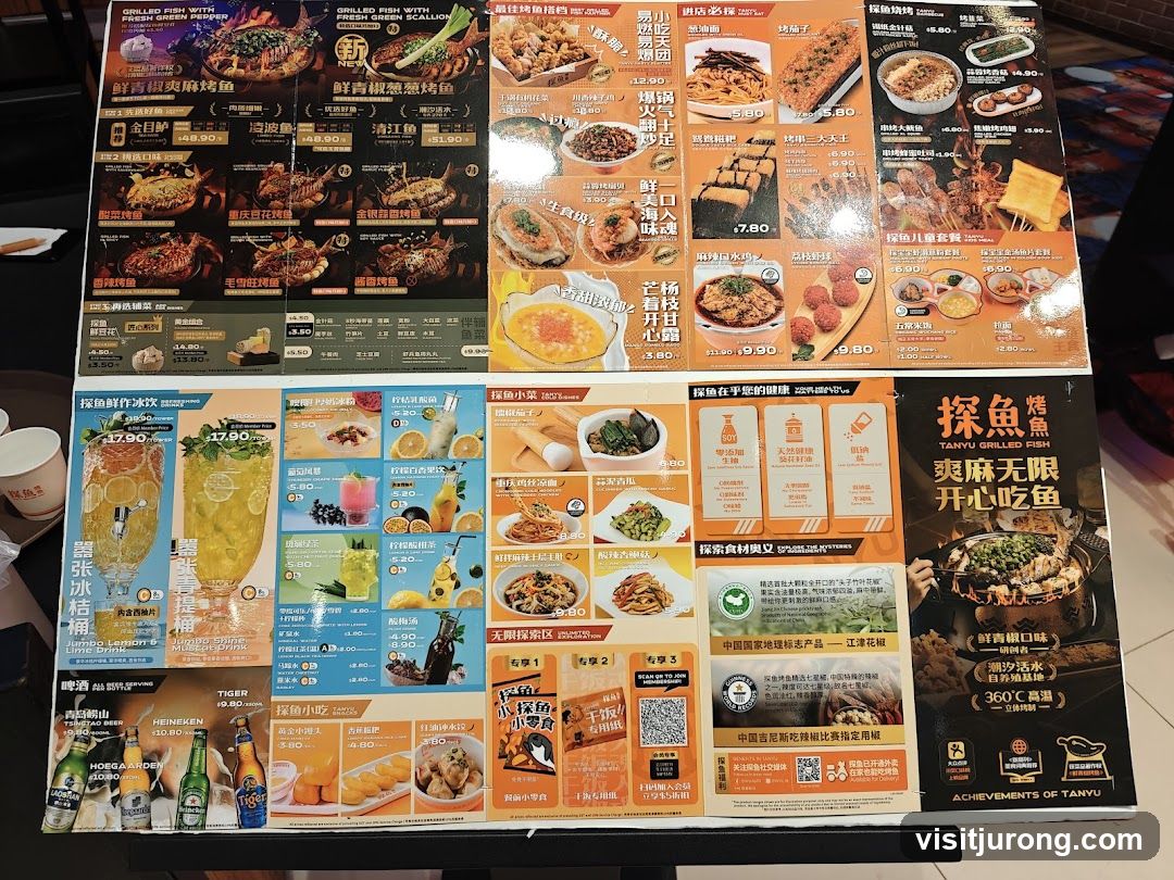 Tanyu Grilled Fish Menu