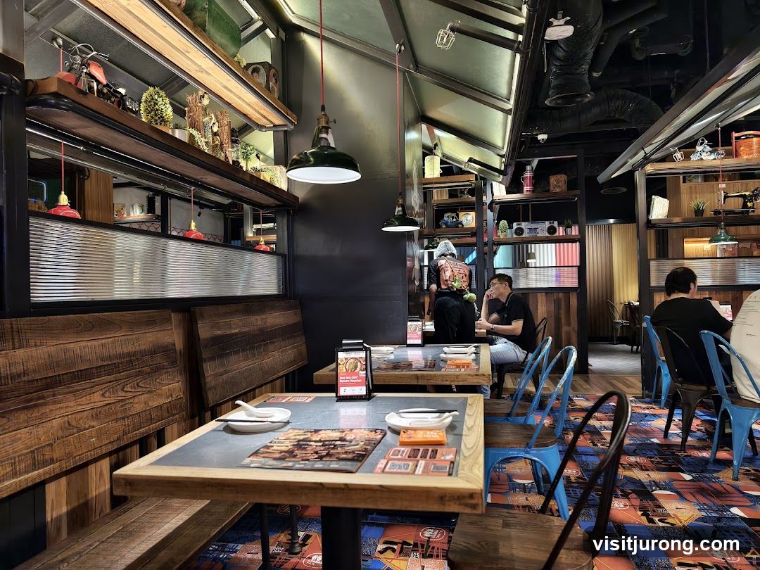 Restaurant Interior with Booth Seating
