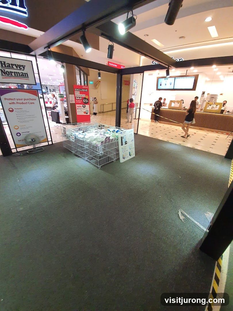 Retail store display with promotional signage