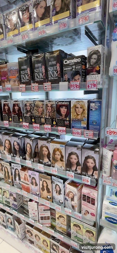Hair Dye Products on Shelves