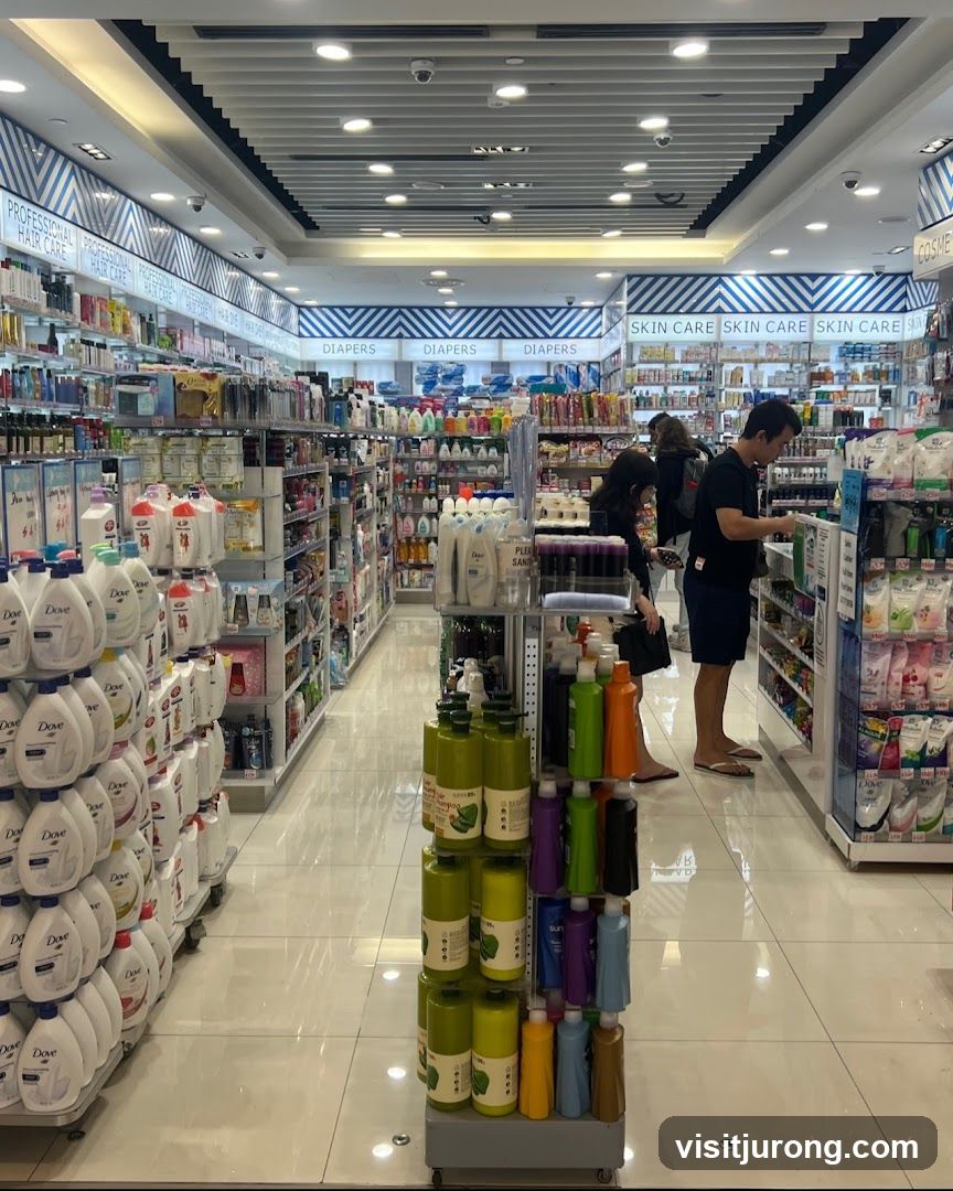 Aisle in a store with personal care products