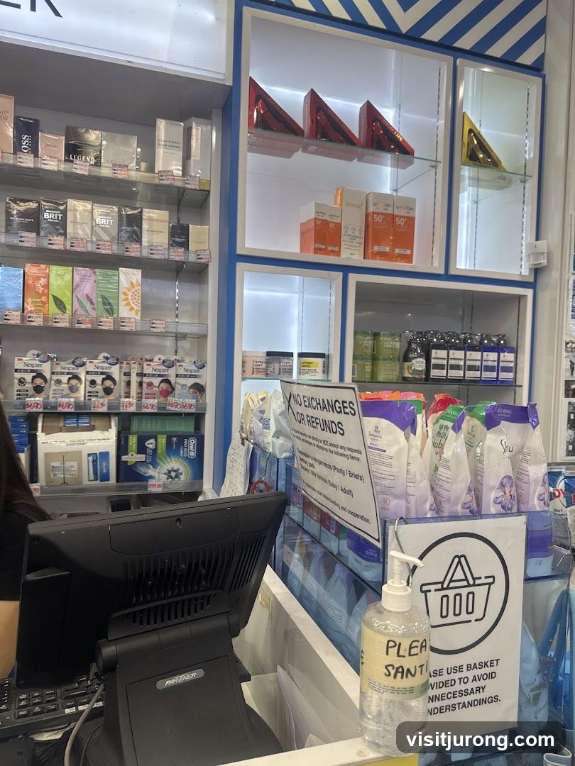 Pharmacy Counter with Products