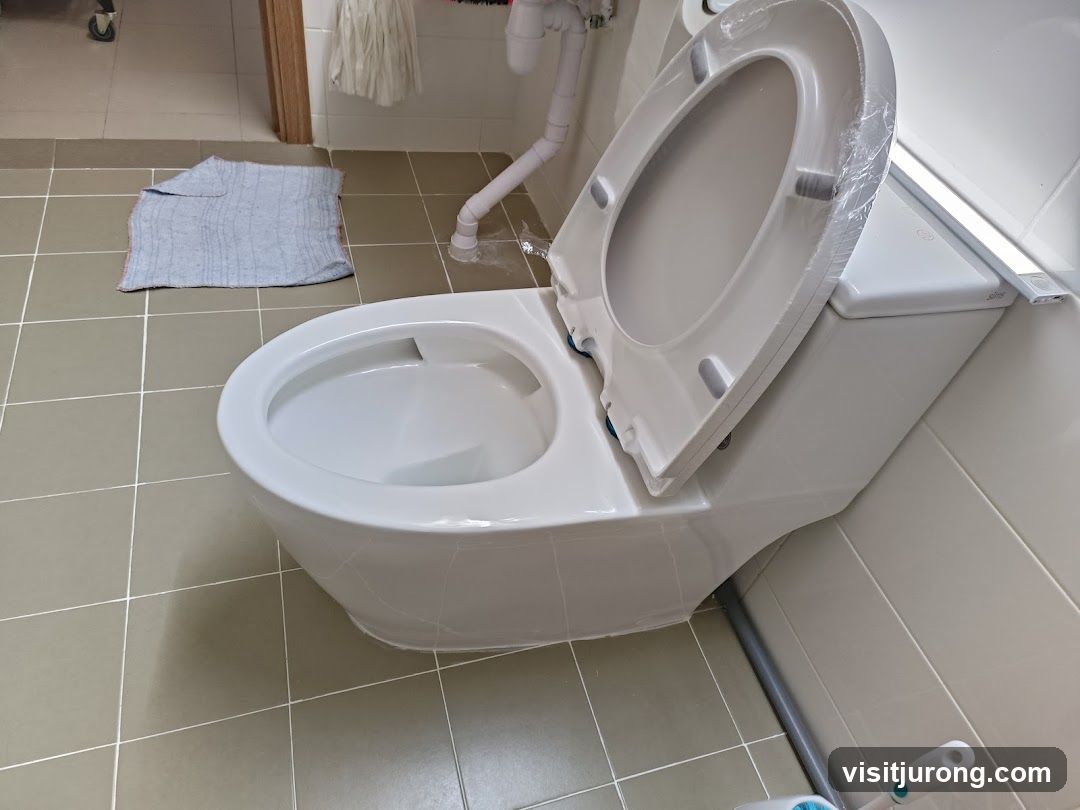 Toilet in a bathroom