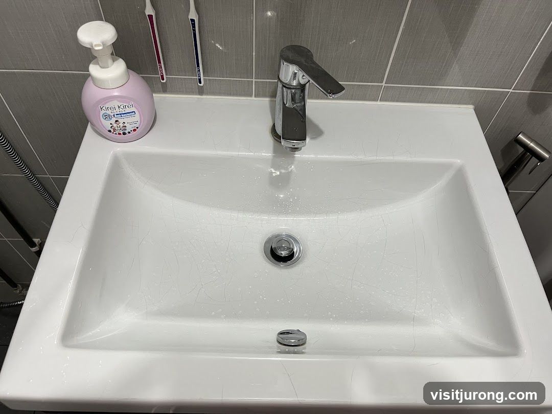 Bathroom Sink with Soap Dispenser