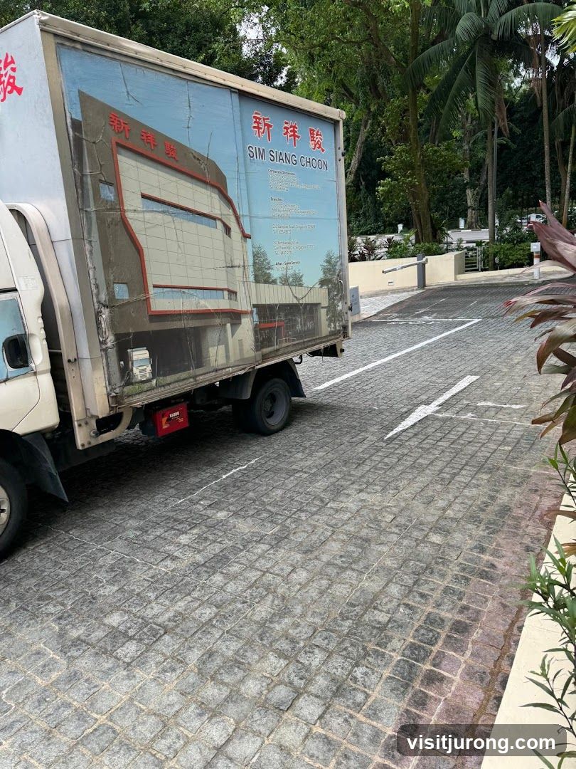 Truck with Company Advertisement