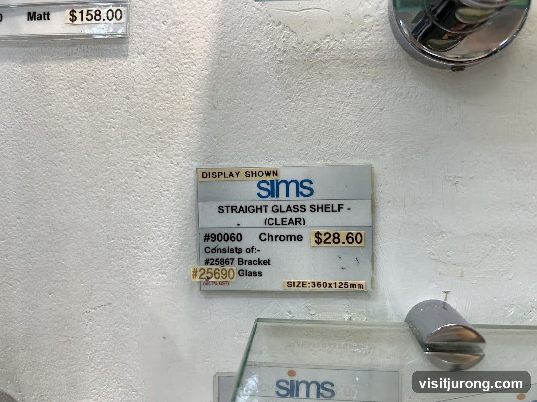 Sims Straight Glass Shelf Display