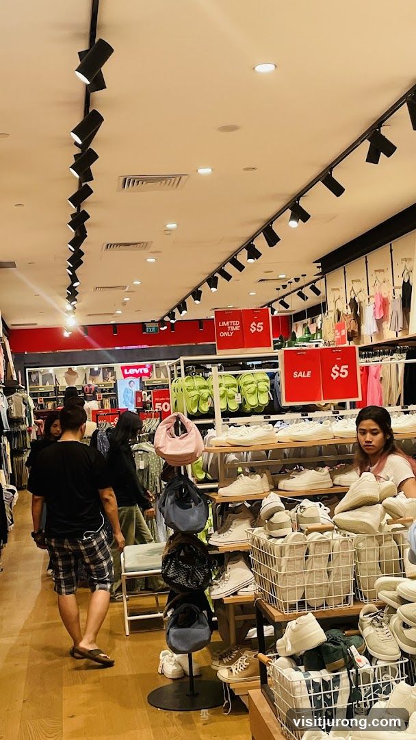 Retail Store Interior with Sale Signs