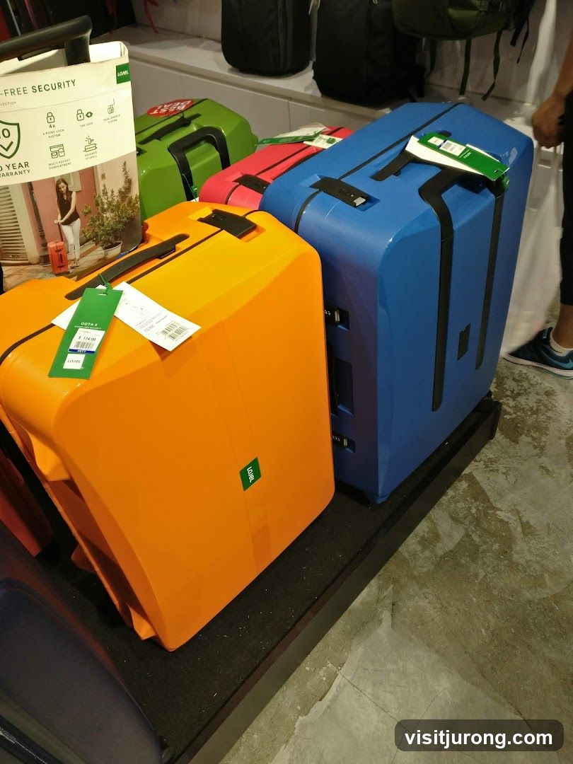 Colorful Luggage Display