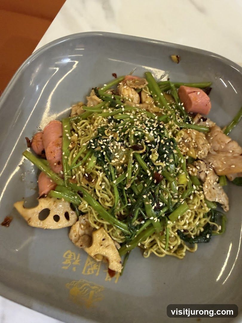 Noodles with Vegetables and Sausage
