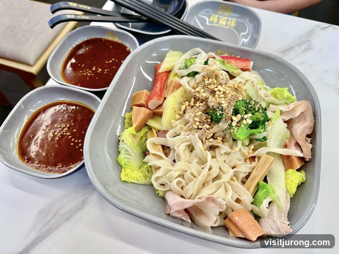 Noodle Dish with Dipping Sauces