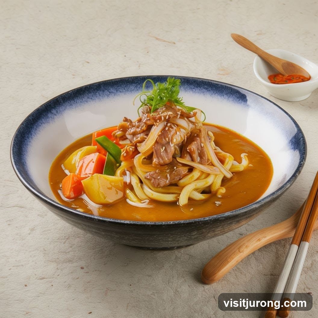 Curry Udon with Beef and Vegetables