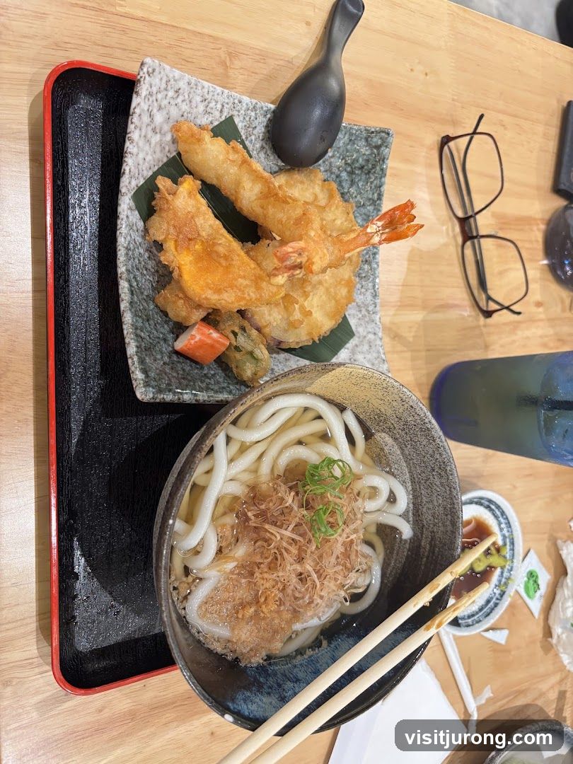 Udon Noodles and Tempura