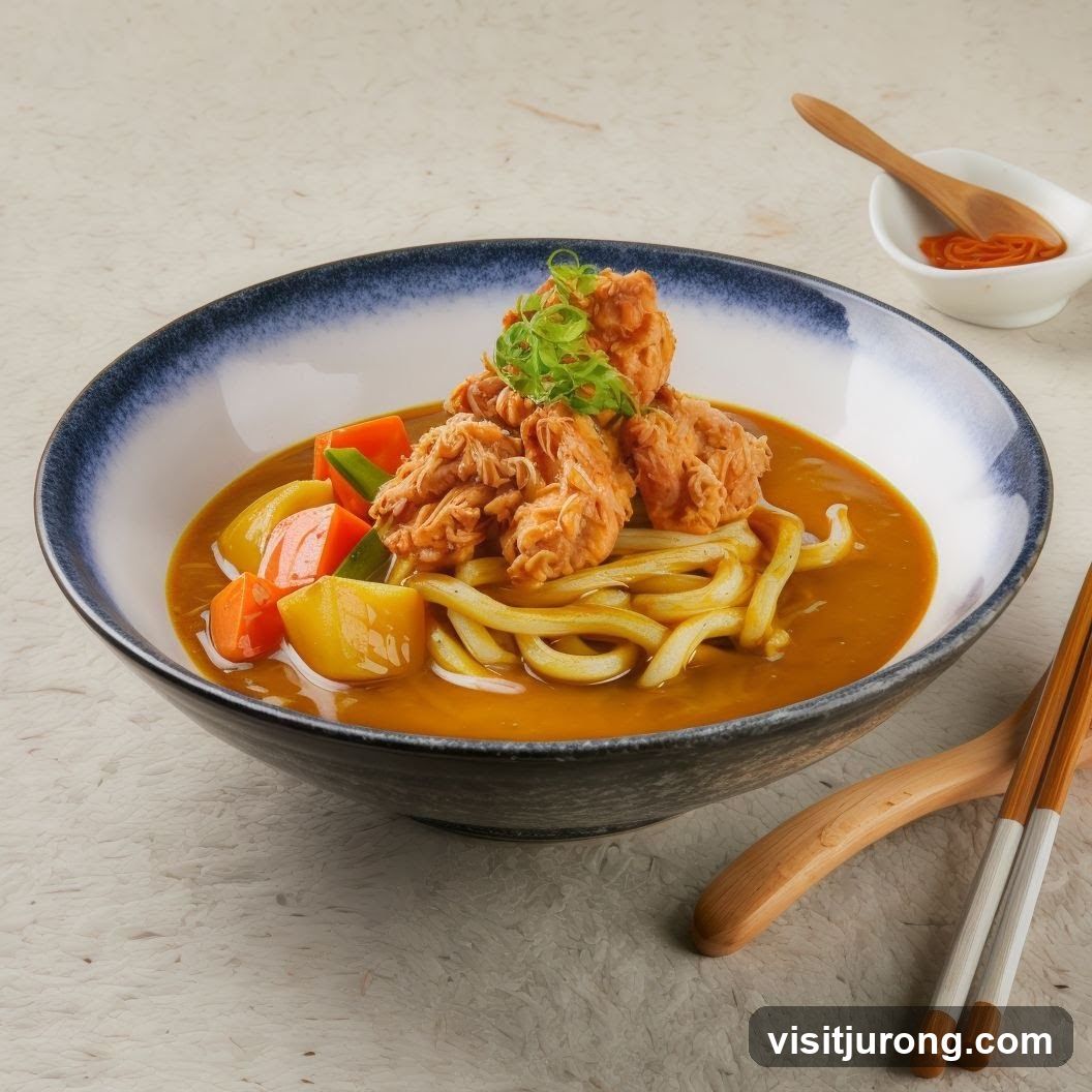 Curry Udon with Fried Chicken