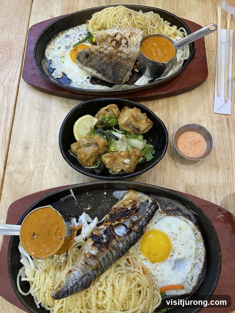 Sizzling Fish and Pasta Dishes