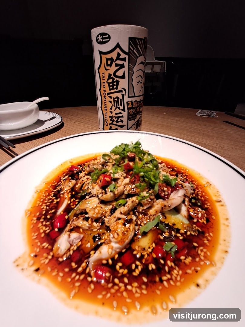 Spicy Chicken Dish with Drink