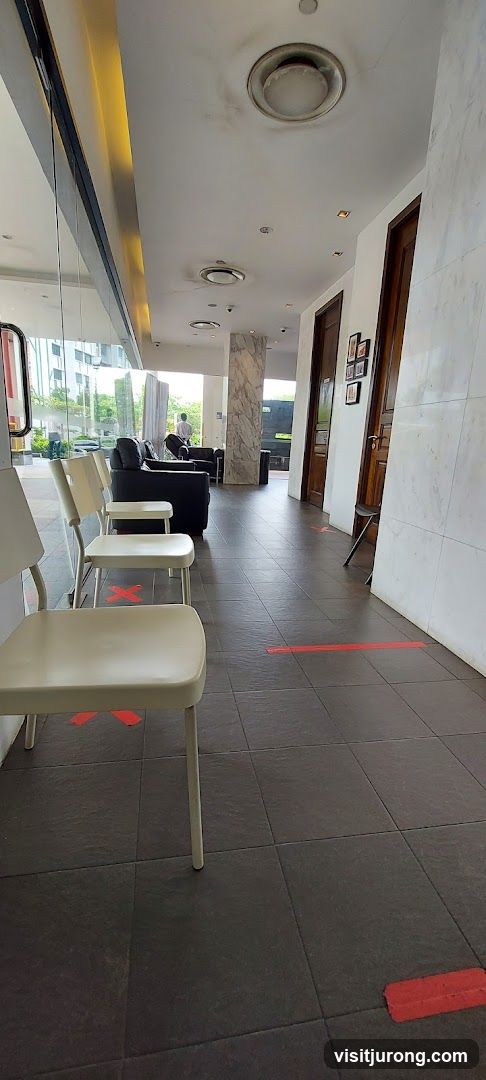 Waiting Area with Social Distancing Markers