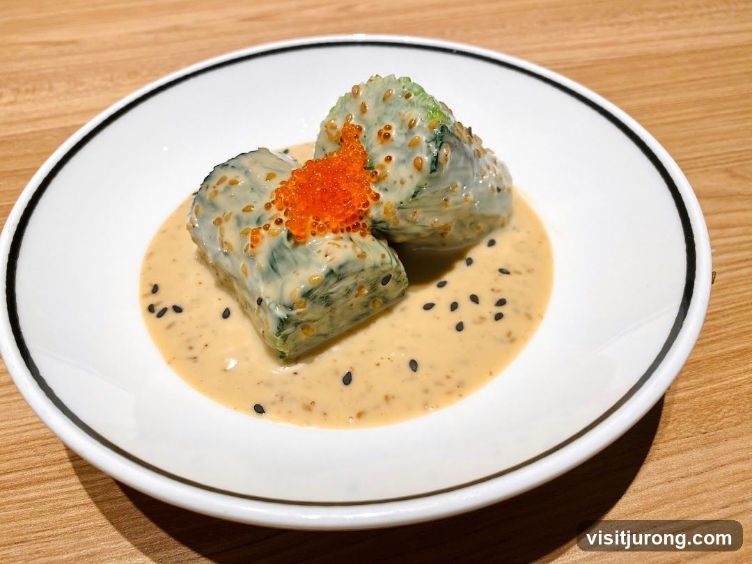 Steamed Dumplings with Roe and Sauce
