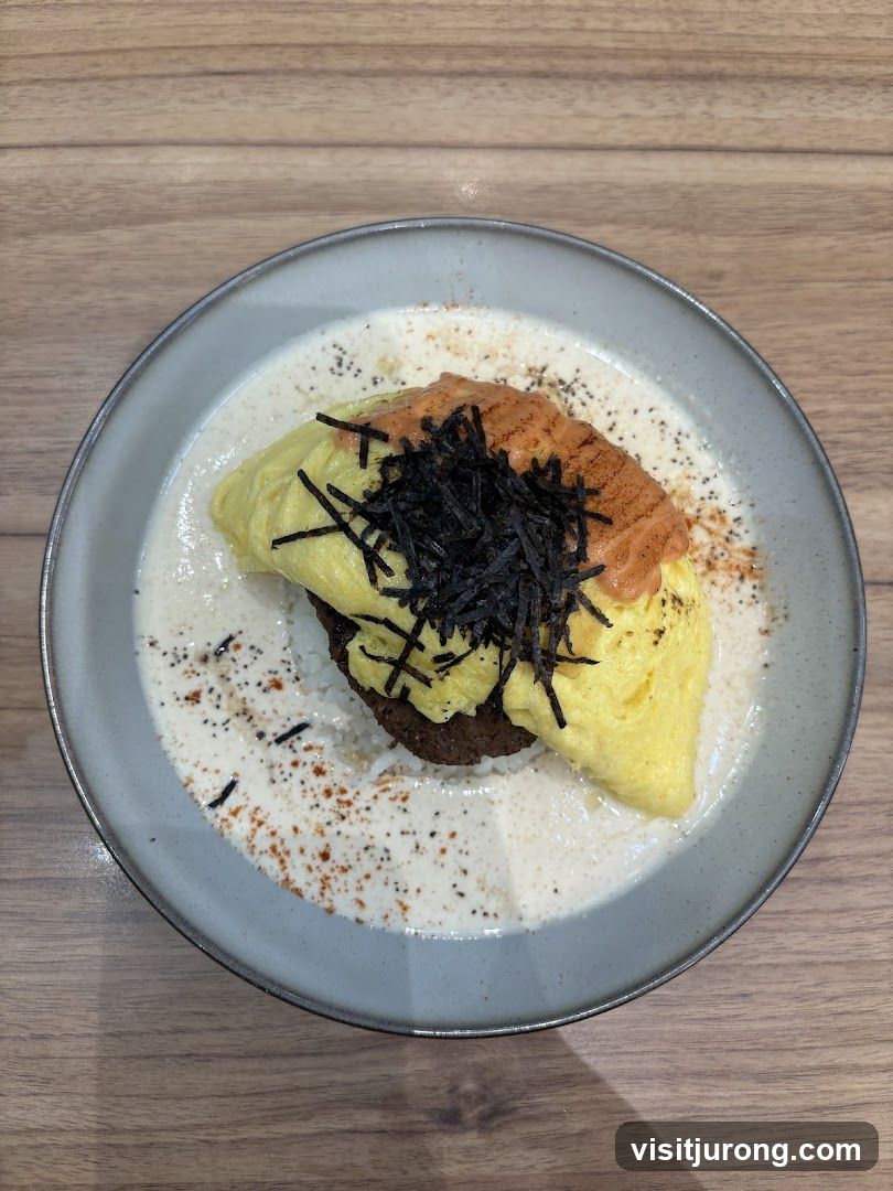Omurice with Salmon and Seaweed