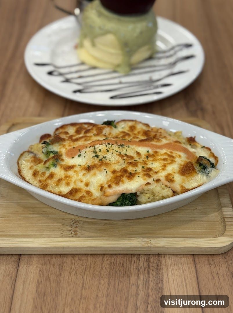 Baked Salmon and Broccoli Gratin