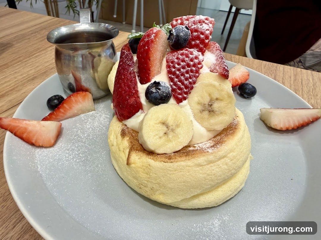 Fluffy Pancakes with Berries and Banana