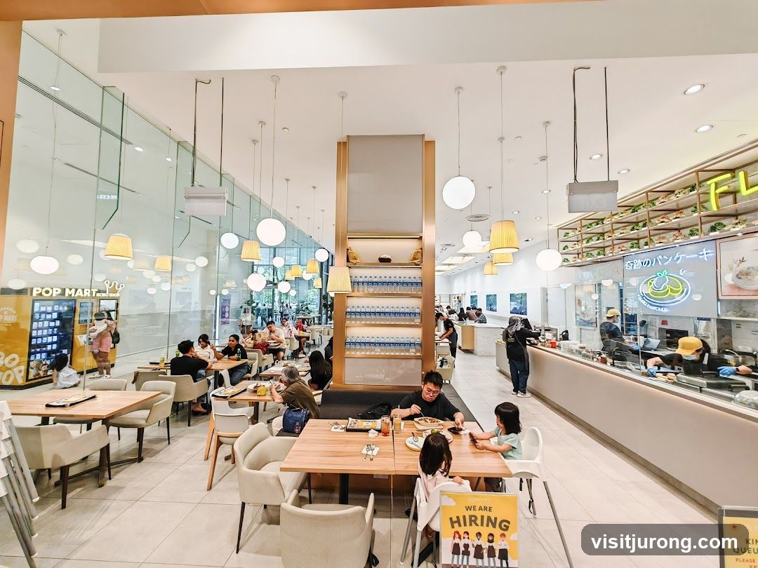 Restaurant Interior with Diners and Staff