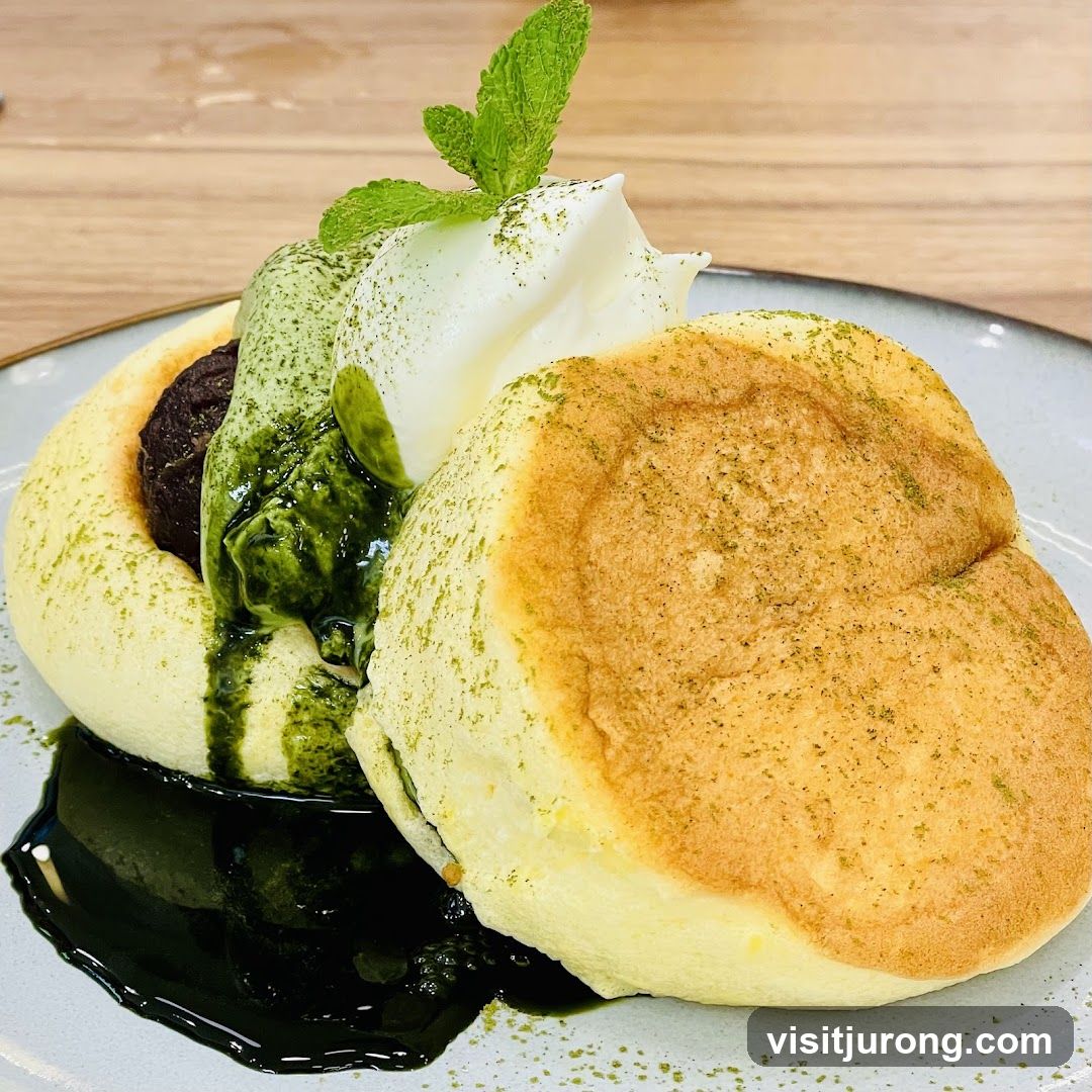 Matcha Soufflé Pancakes