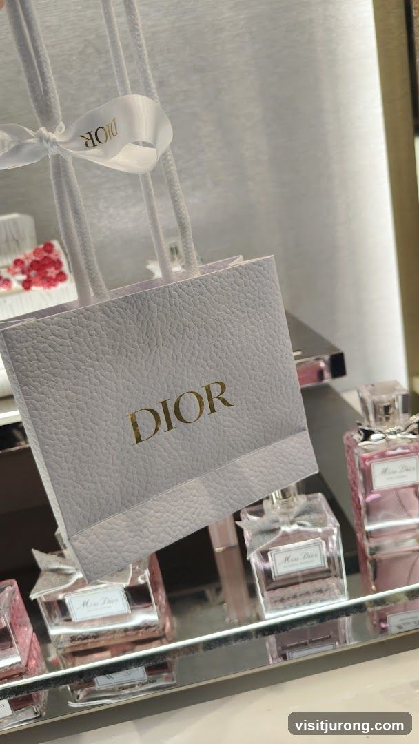 Dior Shopping Bag and Perfume Bottles