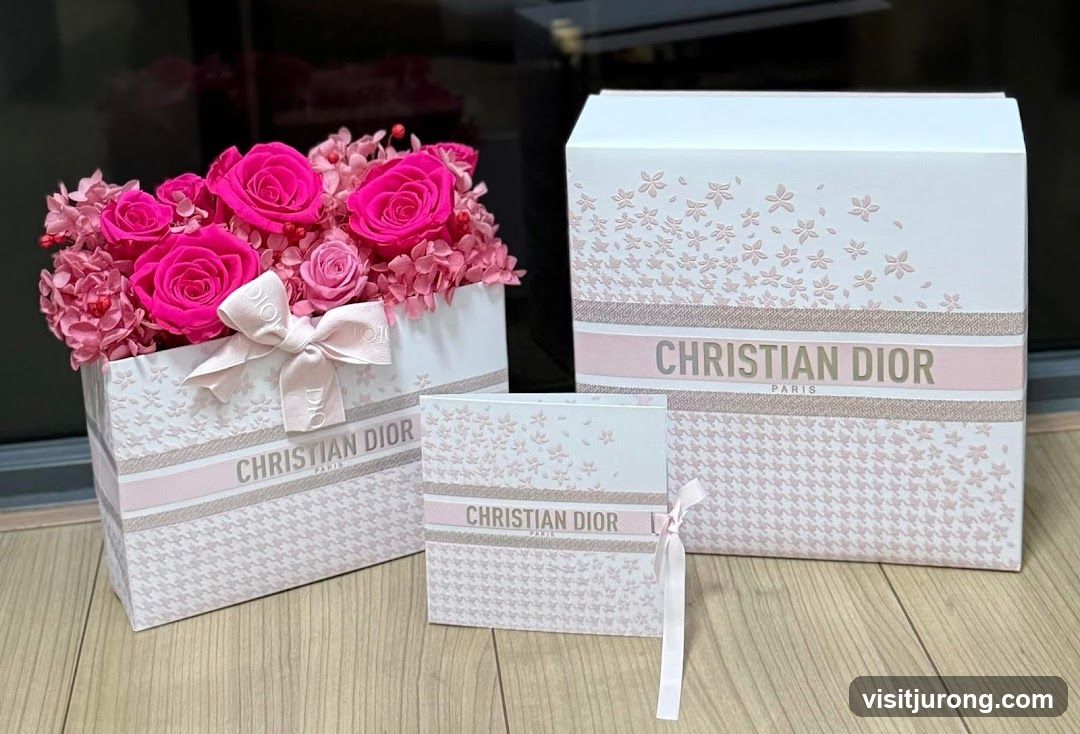 Christian Dior Gift Boxes with Flowers